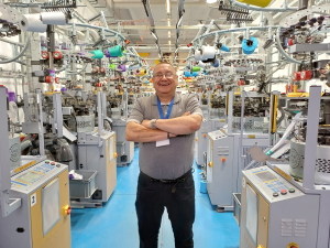 Kingly: New Operations Director Chris Edmonds at Kinglys zero waste sock knitting factory - Kingly: New Operations Director