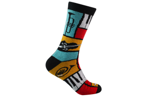 Home KS04 euro eco cotton Classic Crew Socks Music themed 1 - Home